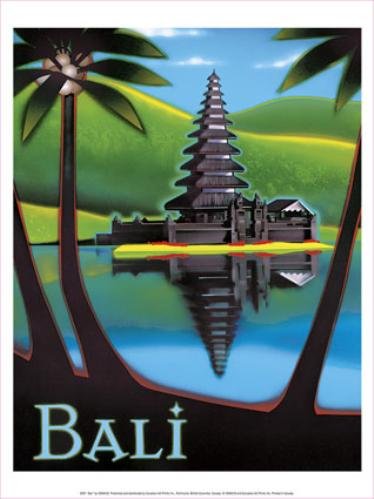 Bali by Ignacio Zabaleta. CANVAS WITH BRUSHSTROKES with 3/4 inch bars. 10.86 inches width by 14.01 inches height. Highest Quality Art Poster Print
