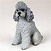 Poodle, Grey, Sport Cut Original Dog Figurine (4in-5in)