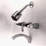 Newport Brass 3-1042/06 Antique Brass 1040 Triple Handle Tub and Shower 3-1042