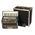 Barcelona Full-Size 30 Key Piano Styled Accordion - Gray with Free Locking Case