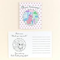 Pink Poodle in Paris Thank-You Notes (8) Party Supplies
