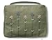 Beaded Flowers Canvas Book & Bible Cover (Olive Green)