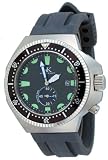 Adee Kaye #AK7235-MRB Men's Deep Buceo Stealth Collection Stainless Steel Silicone Rubber Band 300M Dive Watch