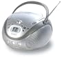 Coby CX-CD241 Portable CD Player with AM/FM Stereo Tuner, Silver