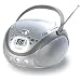 Coby CX-CD241 Portable CD Player with AM/FM Stereo Tuner, Silver