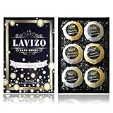 Premium Bath Bomb Gift Set by Lavizo - 6 Giant 6.1oz Fizzies - Lush, Moisturizing & Luxurious - Organic & Natural Ingredients - X-Large Essential Oil Spa Balls - Perfect Mother's Day Gift Idea