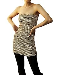 Sexy Strapless Polyester Sequined Glittering Off the Shoulder Sleeveless Above the Knee Prom Dress 