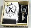 Gift Set of 30 Monogram Paper Guest Towels and 1 Monogram Glass Winestopper - X Gift Set of 30 Monogram Paper Guest Towels and 1 Monogram Glass Winestopper - X