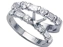 1.30 cttw Baguette Diamonds Wedding Set by Karina B(tm) - Platinum