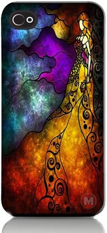 Stained Glass Style Princess Frozen with Rose and Icy Background iPhone 5 or 5s Case Cover