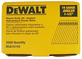DEWALT DCA16150 1-1/2-Inch by 16 Gauge 20-Degree Finish Nail (2,500 per Box)