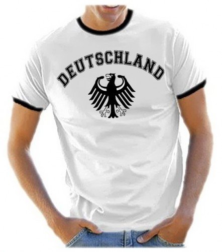 Deutschland Adler T-Shirt EM 2012 T-Shirt weiss_HERI HERREN RINGER Gr.XXL