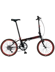 Sports: New 2015 Dahon Speed D7 20 7 Speed Folding Bicycle (Black/Red) - Dahon