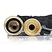 Crenova 50 Feet Garden Expandable Hose Compatible with 3/4 inch Sprayer Nozzle with Brass Connector and Solid Brass Ends - Double Latex Core - Extra Strength Fabric (Spray Gun is NOT Included)