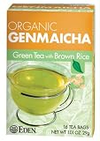 Eden Organic Green Tea with Brown Rice, Traditional Genmaicha, Tea Bags, 16-Count Boxes (Pack of 12)