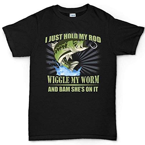 I Hold My Rod Wiggle My Worm Funny Fishing Fisherman T-shirt