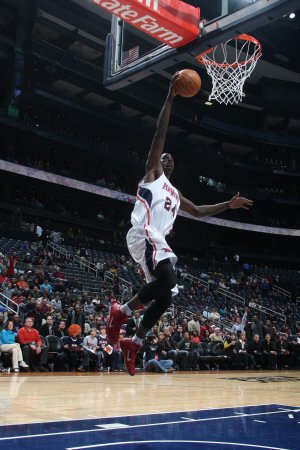 Indiana Pacers v Atlanta Hawks: Marvin Williams Photographic Poster Print by Scott Cunningham, 24x36