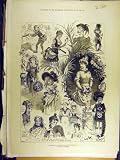 1882 COSTUMES CHRISTMAS FANCY DRESS BALL OLD PRINT