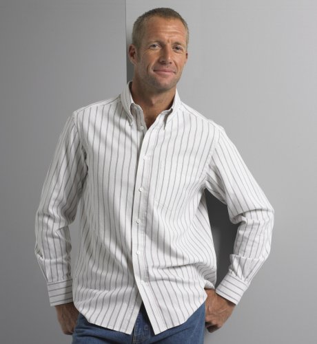 Big & Tall Blue Harbour Long Sleeve Stripe Oxford Shirt