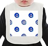 Anchor Print ネクタイを有する有機ビブ Medium