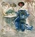 Two Elegant Ladies by Pompeo Mariani. Art Print GICLEE on CANVAS Rolled 29 inches width by 30 inches height. Highest Quality