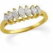 14K Yellow Gold Diamond Anniversary Ring - 0.67 Ct.