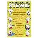 Family Guy All I Know I Learned From Stewie Poster22" x 34"