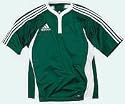 ADIDAS 3-STRIPES II DARK GREEN JERSEY, POLYESTER, SHORT-SLEEVE