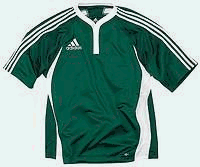 ADIDAS 3-STRIPES II DARK GREEN JERSEY, POLYESTER, SHORT-SLEEVE