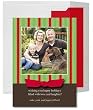 Holiday Photo Cards - 5" x7" - Photo Chocolate Holiday Stripes Greeting Cards Created From Your Favorite Photo - set of 20