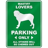 MASTIFF LOVERS PARKING ONLY PARKING SIGN DOG