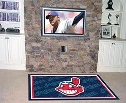 Cleveland Indians Rug 4x6 4'x6' Floor Mat (Rug) - Cleveland Indians MLB Baseball