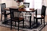 oak dinning sets-Solid Wood Constructed Dinning Chair in Antique Black & Oak Finish(set of 2)