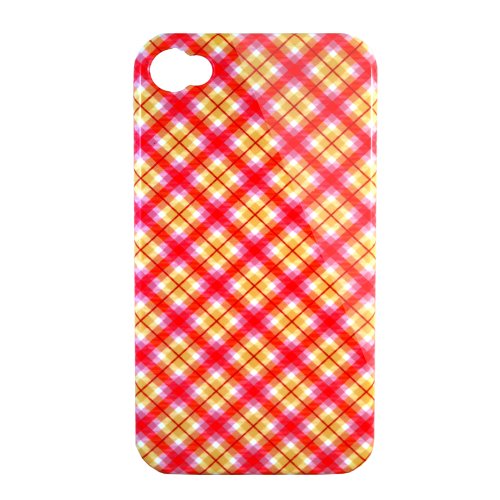 Pineapple Electronics PEA-IP4CASE-P24 Premium Snap-On Case for iPhone 4/4S, Pattern24 - 1 Pack - Retail Packaging - Graphic Pink/Yellow