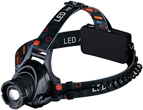StarCat LED Headlamp, Head light with CREE T6 Chip, Three Modes( High light, Low Light, Strobe/SOS), 1000lm, Included Rechargeable Batteries
