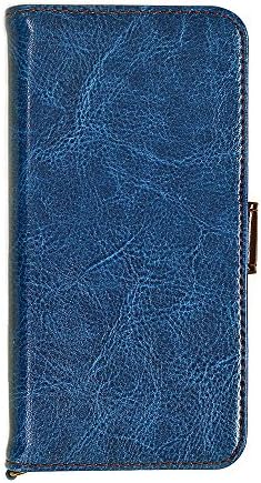 iPhone 6S Plus/iPhone 6 Plus (5.5inch) Split Leather Flip Case, Side Magnet Button &amp; Stand Function, Navy [Japan Import]