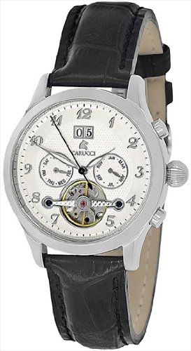 Carucci Automatik Echtlederband Herrenuhr