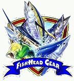 FishHead Gear Offshore Medley Fishing T-Shirt, Large, Mystic Blue -
Garment Dyed