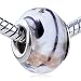 Pandora Chamilia Trollbeads Compatible Pandora Style Charm Bead Murano Glass Bead, 5mm Bead Core Design Fits Most Bracelets