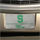 Michigan State Spartans Silver Mirror Mom Car License Plate