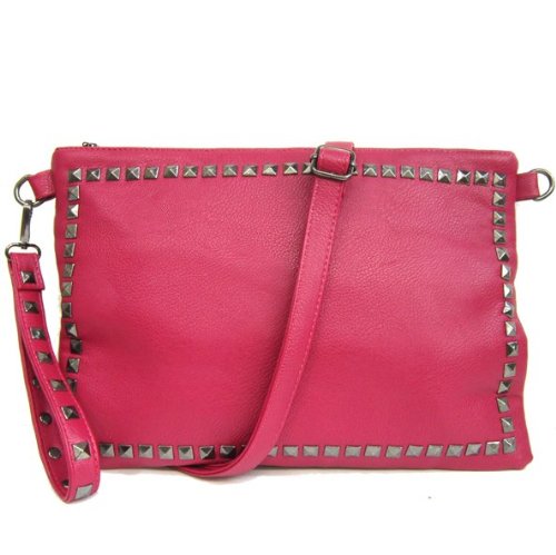 Designer Inspired Soft Studded Fuchsia Cross 