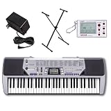 Casio CTK496 Keyboard with Power Supply, Stand and Akai Digital Chord Finder
