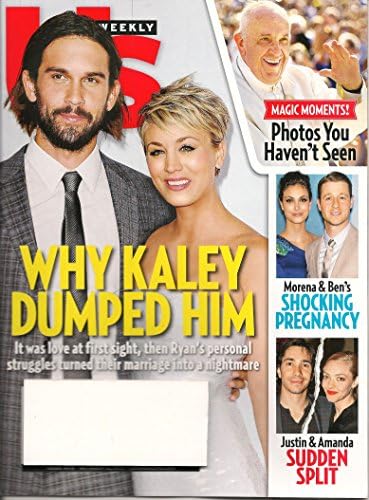 US Weekly magazine - October 12, 2015 - Ryan Sweeting and Kayley Cuoco: Why Kayley Dumped Him + Pope Francis: Photos You Haven't Seen + Beyonce Shares Snaps From Her Birthday Trip + alot more
