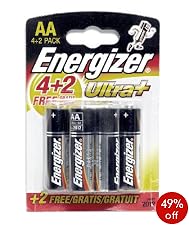Energizer 4 x AA batteries
