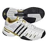 Womens Adidas Barricade V - White/Black/Matte Gold