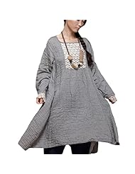 Cotton/Linen Long Sleeves Prom Dress 