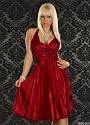 Satin-Kleid mit Plissee-Falten im Rock