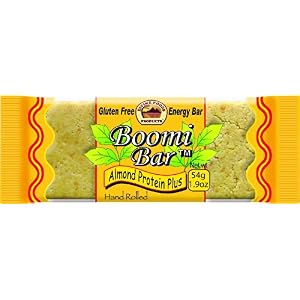 Boomi Bar Almond Protein Plus, Gluten Free Energy Bar, 1.9-Ounce Bars (Pack of 24)
