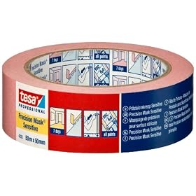Tesa 50m x 50mm Indoor Sensitive Precision Low Tack Masking Tape