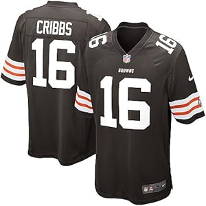 Cleveland Browns #16 Josh Cribbs Game Brown Men Jersey(X-Large)